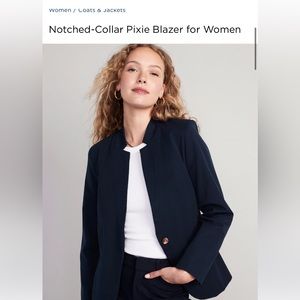 Notched Color Pixie Blazer